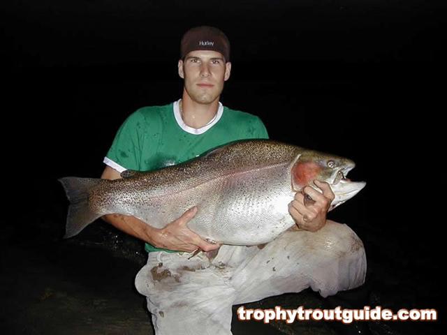 Adam with his world record rainbow trout